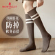 夢(mèng)特嬌小腿襪子女純棉襪秋冬季壓力襪套長(cháng)襪長(cháng)筒襪高筒及膝襪半筒瘦腿襪