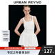 UR2025春季新款女裝時(shí)尚設計感拼接修身U型領(lǐng)連衣裙UYY750032 本白 (偏短) S
