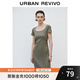 UR夏季新款女裝時(shí)尚簡(jiǎn)約收褶后開(kāi)衩修身連衣裙UWJ740022 灰綠 (裙長(zhǎng)偏長(zhǎng)) S