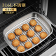 萊柏頓食品級316L不銹鋼烤盤(pán)烤魚(yú)盤(pán)蒸盤(pán)電磁爐烤箱烤肉盤(pán)托盤(pán)蛋糕烘焙盤(pán) 1600ml烤盤(pán)【加厚316L不銹鋼】可蒸可烤