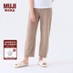 無(wú)印良品（MUJI）女式 發(fā)熱毛毛紗 家居長(cháng)褲 睡褲家居褲子女款冬季 FD10CC3A 灰棕色 S-M(160/66A)