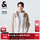 杰克·瓊斯（JACK&JONES）男裝春新款直筒Teflon面料防水背后反光字母外套男士224121061 C42 巖灰色 常規 C42 巖灰色 M 175