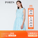PORTS寶姿商場(chǎng)同款 新品女裝甜美木耳邊裝飾無(wú)袖連衣裙SN8D027HPP022 煙波色 M (6)