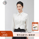 固執（OBSTINATE）【特價(jià)】2025秋季新院風(fēng)娃娃領(lǐng)長(cháng)袖襯衣短款小個(gè)子不規則襯衫女裝 米白色 S (160)