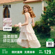 森馬（Semir）連衣裙女肌理雪紡蛋糕裙度假風(fēng)2025夏浪漫碎花吊帶裙109325114037