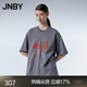 JNBY/江南布衣夏季女裝純棉T恤寬松休閑圓領(lǐng)短袖女通勤5O4113540 072/中雜灰 M