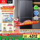 松下（Panasonic）黑布林冰箱四開門500升超薄零嵌入家用雙十字門一級(jí)能效NR-XD50C5B-S