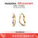 潘多拉（PANDORA）不對稱(chēng)心形耳環(huán)金色現代摩登愛(ài)心設計極簡(jiǎn)生日禮物送女友 1 均碼
