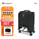 WINPARD\威豹 拉桿箱商務(wù)旅行箱 密碼箱托運箱登機箱行李箱布箱耐摔 黑色（側面水杯袋   獨立鞋袋） 20英寸 登機箱2-6天短途游