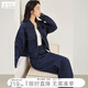 對白氣質(zhì)休閑肌理感牛仔短外套女2025秋季新款小個(gè)子通勤百搭上衣 藏青色 M