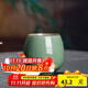 龍泉青瓷功夫茶具陶瓷茶杯家用泡茶杯辦公室主人杯單杯無(wú)柄杯中式冰裂水杯 哥窯開(kāi)片梅子青