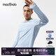 馬孔多（macondo）原創(chuàng  )單品丨防曬面膜感長(cháng)袖跑步運動(dòng)抗菌訓練套頭衫藍色微光男XL