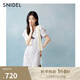 SNIDEL2025春夏新品優(yōu)雅V領(lǐng)包扣泡泡袖印花茶歇連衣裙SWFO252301 紫色 M (1)
