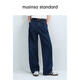 MUSINSA STANDARD韓國26春季女士高腰街頭寬松顯瘦直筒牛仔褲長(cháng)褲 靛藍色(MI) 25