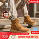 駱駝（CAMEL）雪地靴冬季新款高幫加絨保溫鎖暖復古經(jīng)典戶(hù)外徒步工裝靴男 G14W136663 土黃 42