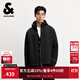杰克·瓊斯（JACK&JONES）男裝25年秋冬季軟殼外套男士連帽防潑水戶(hù)外加絨保暖寬松休閑夾克 E43純黑色 常規 L （180）