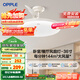 歐普（OPPLE）風(fēng)扇燈吊扇燈24瓦LED照明低噪音餐廳臥室吊燈燈具包安裝 冰風(fēng)白