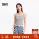 森馬（Semir）背心女短款顯瘦小個(gè)子夏季2025簡(jiǎn)約風(fēng)亨利領(lǐng)緊身吊帶109325102003