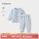 babylove嬰兒保暖套裝秋冬季純棉男女寶寶上衣褲子夾棉兩件套棉服 天使藍 90 cm