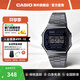 卡西歐（CASIO）手表旗艦店 黑客帝國防水學(xué)生男石英電子小黑表 輕奢情人節禮物 A168WGG-1BDF