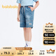 巴拉巴拉褲子男大童童裝兒童牛仔短褲夏裝中褲【設計師SICO IP】 牛仔中藍88201 165