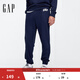 蓋璞男裝2025秋冬刺繡logo針織束口衛褲運動(dòng)休閑褲美版868463 海軍藍 M 美碼  L亞洲碼180/100A