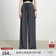 自巧小個(gè)子仿牛仔薄款夏季休閑褲女2025新款直筒闊腿褲遮胯拖地褲 牛仔藍 S （尺碼：3）