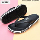 卡駱馳（CROCS）拖鞋男鞋女鞋 2026夏季新款防滑人字拖平底沙灘鞋休閑透氣涼鞋 貝雅卡駱班人字拖-黑色-可涉水 41-42 (260mm) /M8W10