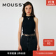 moussy 女裝新款簡(jiǎn)約風(fēng)肌理感純色針織背心女010GAS80-5070 020黑色 均碼
