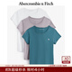 Abercrombie & Fitch經(jīng)典小麋鹿圖案女裝夏季美式3件組合裝圓領(lǐng)短袖T恤139-4670 多色 M 165/96A