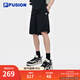 FILA FUSION斐樂(lè )章昊同款情侶針織五分褲男子女子2025夏季時(shí)尚休閑短 【男】正黑色-BK M