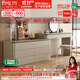 凱薩羅列  KSALOY2025實(shí)木梳妝臺斗柜一體化妝桌意式輕奢轉角伸縮小戶(hù)型臥室床尾桌 B款六斗柜+妝臺+LED圓鏡+仙女椅 1.2米妝臺【包送包裝】左右可用