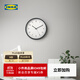 宜家（IKEA）TAGGAD塔嘉德靜音石英機芯掛鐘38厘米白色灰色現代實(shí)用 掛鐘白色/灰色38cm 其他