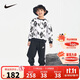 NIKE 耐克童裝男童純棉衛衣+長(cháng)褲2件套秋季新款兒童套裝