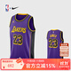 耐克耐克NBA官方-湖人隊詹姆斯速干籃球服球衣夏季運動(dòng)背心男 湖人詹姆斯速干球衣（紫色） M