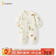 童泰（TONGTAI）嬰兒連體衣秋冬季純棉夾棉新生兒和尚服寶寶哈衣爬服棕色59cm