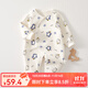 婧麒（JOYNCLEON）新生兒嬰兒衣服夾棉春秋滿(mǎn)月純棉初生寶寶秋裝連體衣早秋a類(lèi)秋季 藍企鵝 59cm