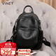 viney牛皮雙肩包女大容量輕便旅行包背包大學(xué)生高中書(shū)包生日禮物送女友
