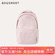 BAGSMART書(shū)包軟殼雙肩包女初高中生休閑通勤輕便高顏值小背包旅行包電腦包 粉色（可容納13英寸筆記本）