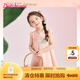 笛莎（DEESHA）笛莎童裝兒童女童裙子2025夏季新款女寶國(guó)風(fēng)旗袍裙連衣裙 泡芙粉 90