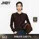 JNBY/江南布衣春秋針織開衫珠管繡毛衣修身開襟針織衫5O8313670 201/暗咖 M