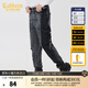 卡賓男裝漸變牛仔褲22冬新款寬松束腳褲工裝商場(chǎng)同款Y3231116011 煤黑色01 L /175/78A/30