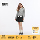 森馬（Semir）半身裙女百搭學(xué)院風(fēng)顯瘦短裙俏皮小個(gè)子秋灰色格子百褶裙時(shí)尚 灰色調00422 M