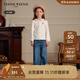 Teenie Weenie Kids小熊童裝25年女童純棉長(cháng)袖花邊翻領(lǐng)T恤衫打底衫 象牙白 140 cm
