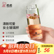 希諾（HEENOOR） 玻璃杯單層女士花茶杯加厚帶蓋水杯小巧便攜家用少女心杯子 米白 260ml