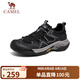 駱駝（CAMEL）踏山男士戶(hù)外登山復古網(wǎng)面休閑低幫徒步鞋 G14S342046 黑色 42