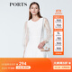 PORTS寶姿商場(chǎng)同款春夏新品女裝歐根紗拼接袖連衣裙 米白 S