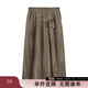 紫涵（ZIHAN）商場(chǎng)同款絲絨半身裙A字裙松緊腰中長(cháng)裙百搭文藝 咖色 M