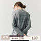 NORYBRAND 24FW戶(hù)外功能性速干衣結構運動(dòng)印花長(cháng)袖休閑T恤打底衫 淺灰色 M