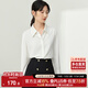 尚都比拉職業(yè)正裝襯衫春秋氣質(zhì)長(cháng)袖上衣女士高級感白色襯衣 云白 L